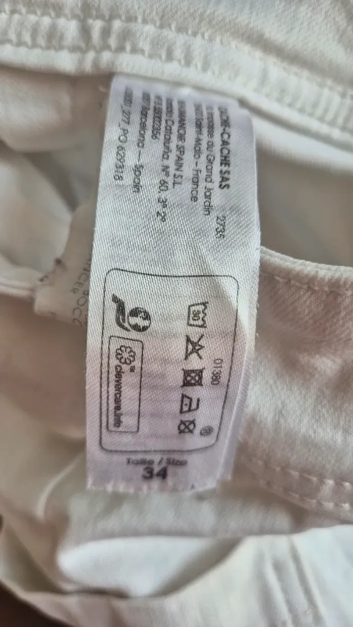 Pantalon blanc cache cache 34 - photo numéro 5