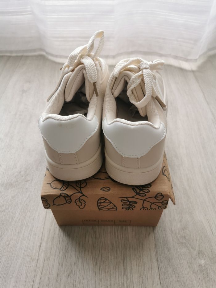 Basket beige et blanche - unisexe - taille 36 - photo numéro 3