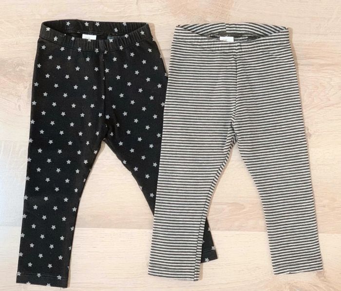 Lot de legging en molleton H&M 9/12 mois  parfait état