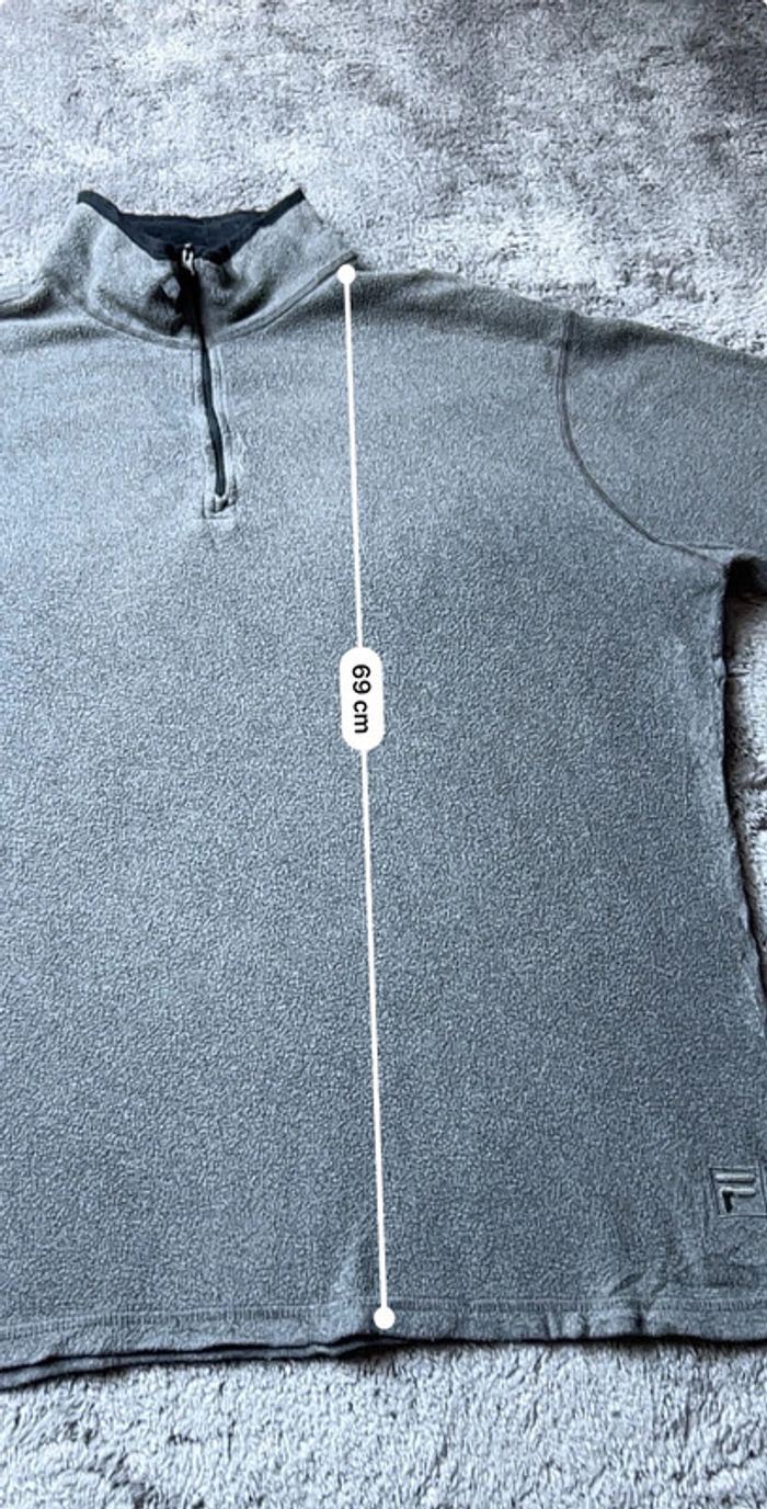 Pull de sport running course Polaire Fila Polartec Gris – Taille L - photo numéro 3