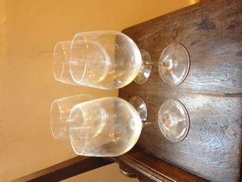 4 verres ballon à pieds cristallin