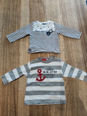 Tee shirt manches longues marinière