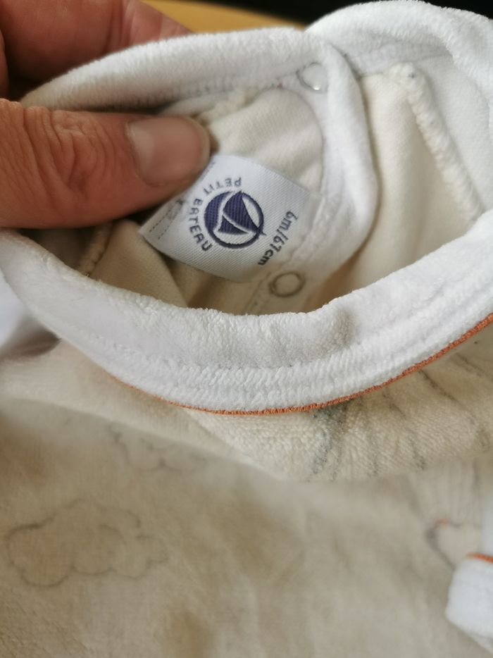 Lot de 2 pyjamas en velour bébé 6mois petit bateau - photo numéro 7
