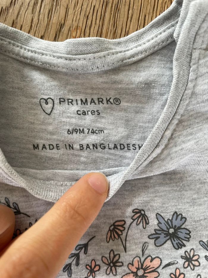 Maillot manches longues Primark 6/9mois - photo numéro 4