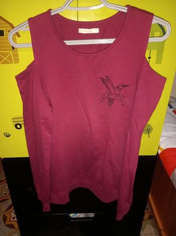 Tee-shirt gemo 16ans épaules dénudés