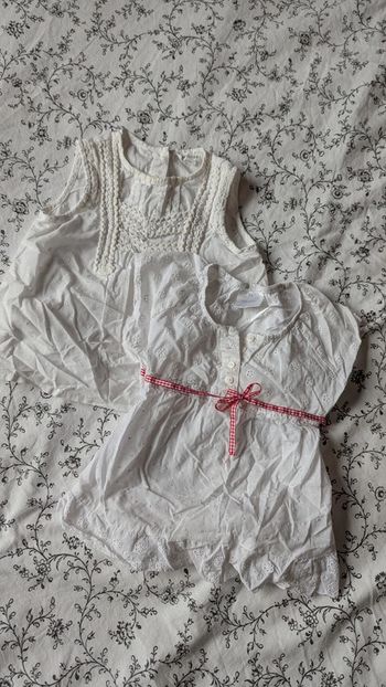 Lot de 2 chemisettes blanches