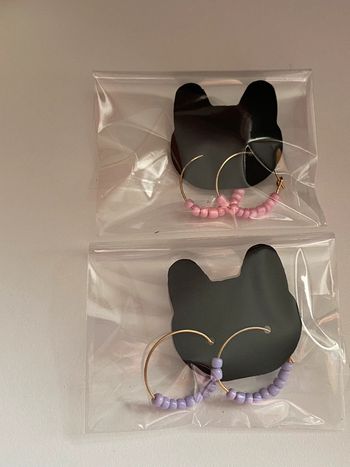 Lot de 2 paires de boucles d’oreille avec petites perles