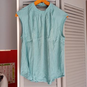 Blouse sans manche turquoise
