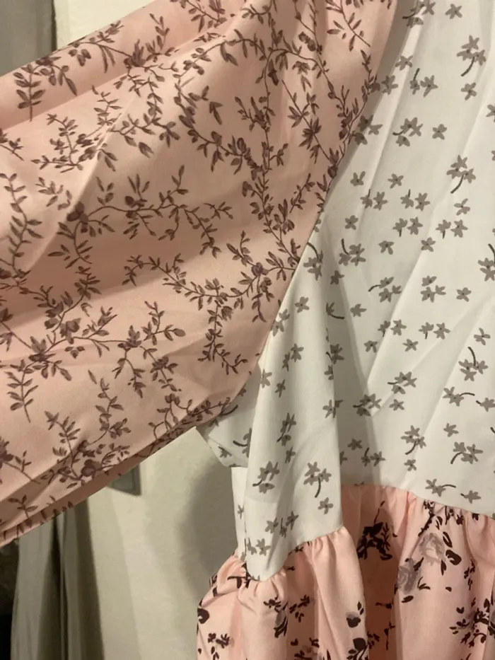 superbe robe longue bohème rose 4xl = 52/54 neuve - photo numéro 4