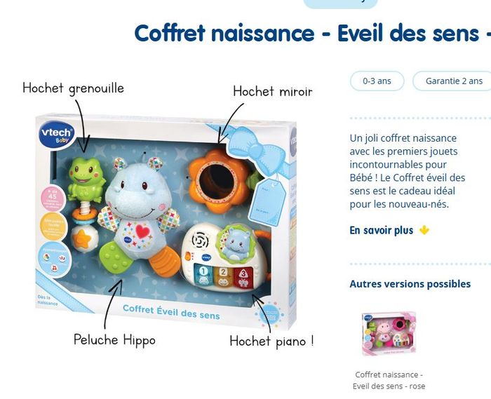 Gros lot 5 jouets Vtech Croc Hippo interactif + coffret éveil des sens - photo numéro 6