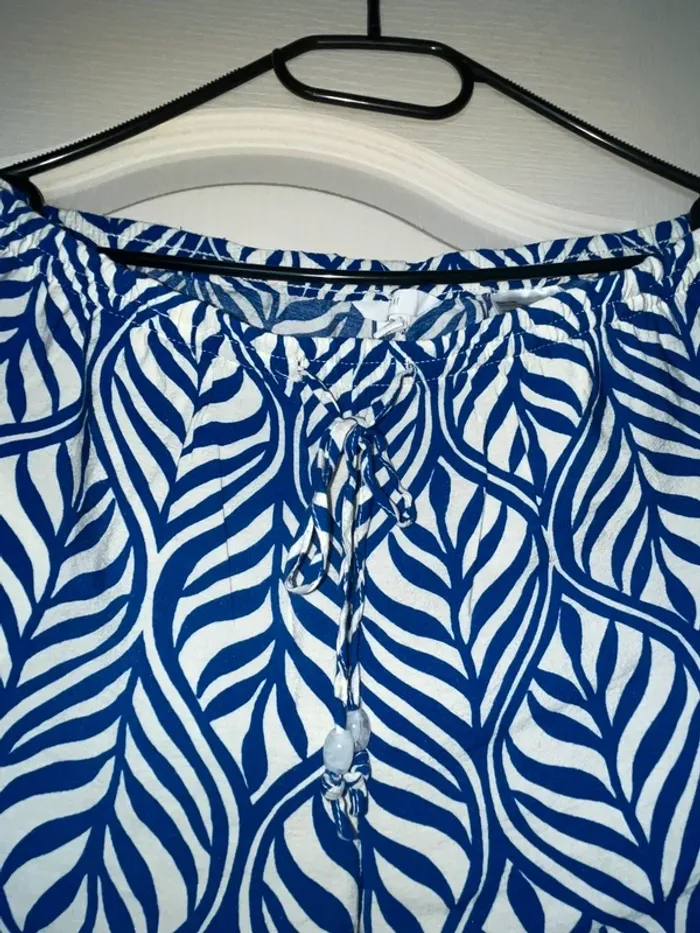 pantalon bleu et blanc h&m - photo numéro 3