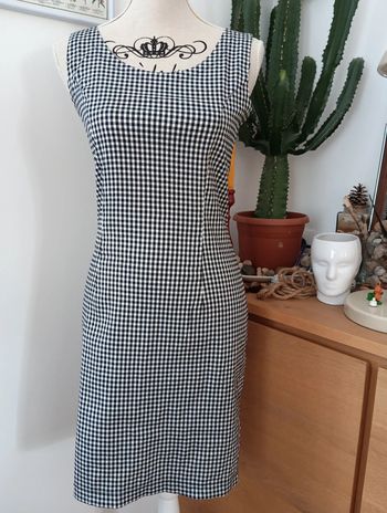 Robe vichy vintage près du corps taille 36