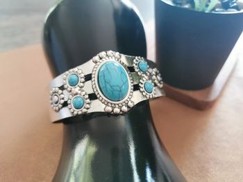 Bracelet femme style cowboy country turquoise