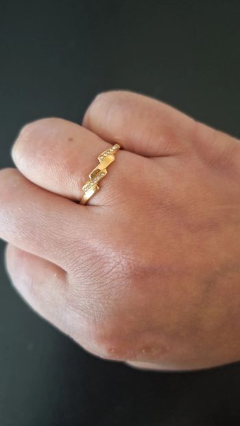 Bague zig-zag en acier inoxydable