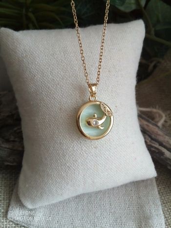 Collier pierre d'amazonite et baleine