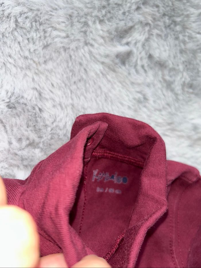 Haut à manches longues bordeaux - 3 mois - Kimbaloo - photo numéro 3