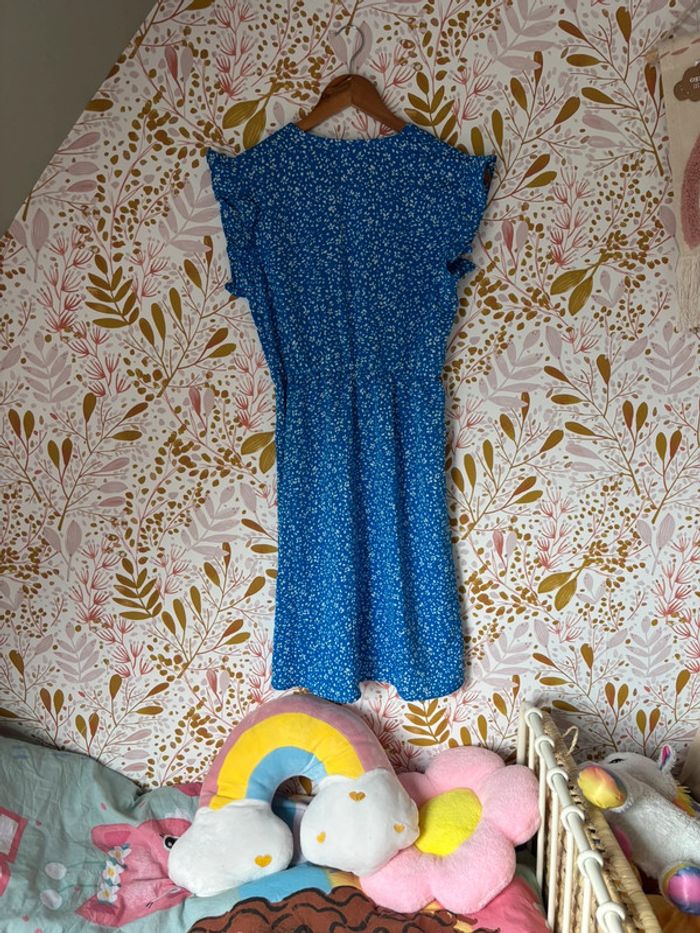 Robe bleu fleurie bohème - photo numéro 3