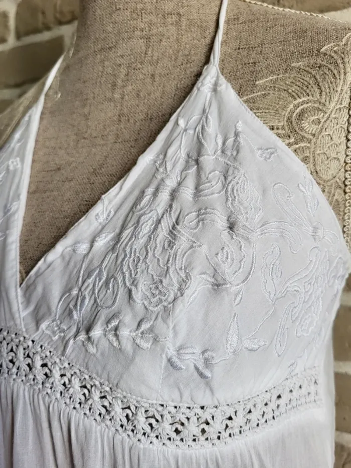Top dos nu bohème en coton brodé Pimkie - photo numéro 7