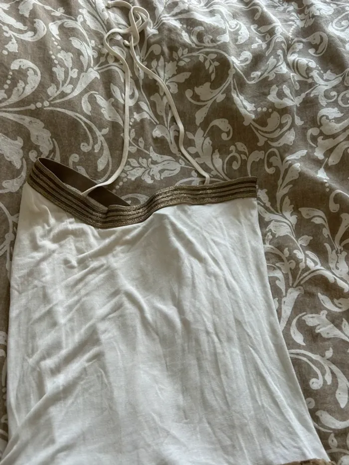 Robe trend beige blanc taille 38 - photo numéro 3