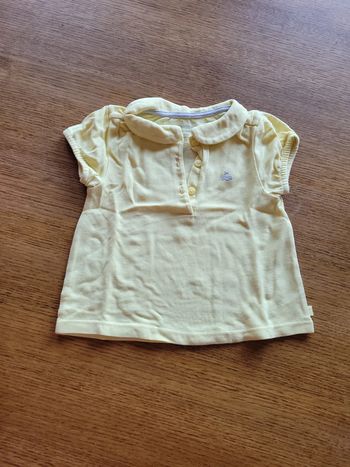 Polo 12 mois jaune pâle