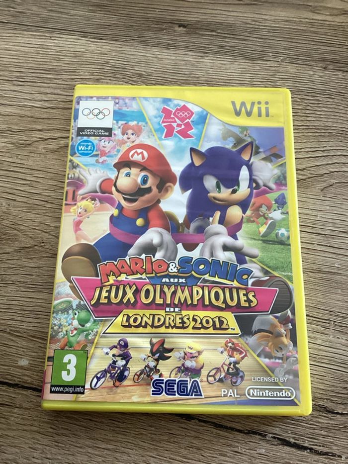 boîte avec notice mario et sonic aux jeux olympiques de londres 2012 Nintendo wii vendu sans le jeu