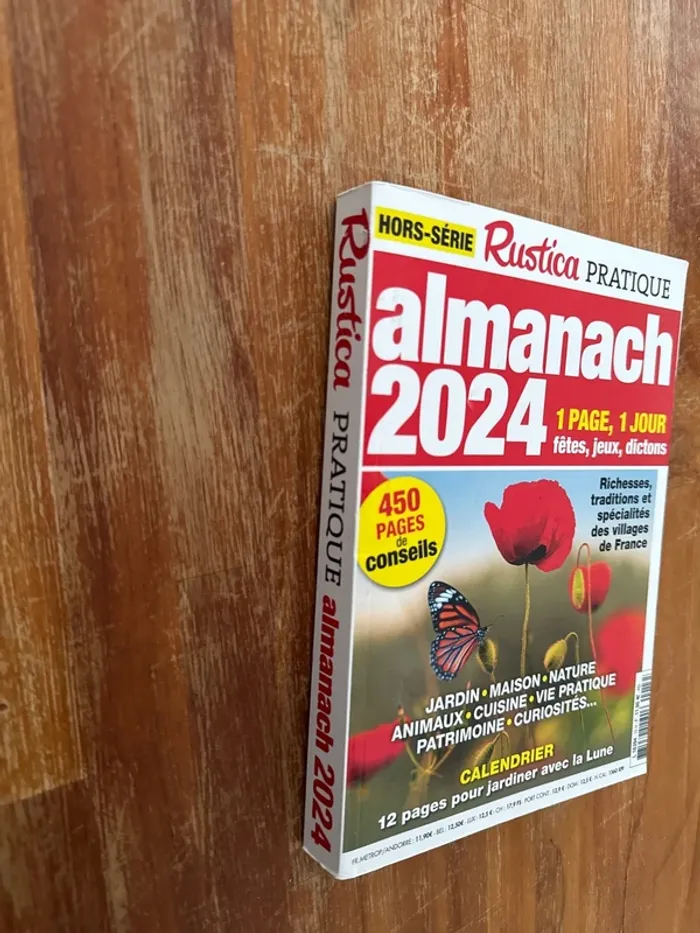 Livre almanach, 2024, une page un jour fêtes , jeu dicton - photo numéro 2