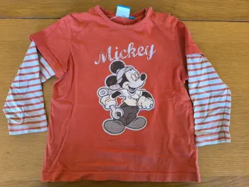 310818 tee-shirt ML rouille garçon 3 ans disney mickey
