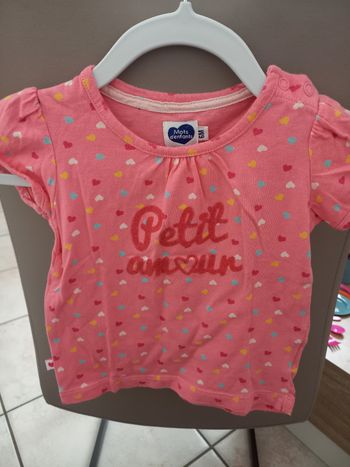 Tee-shirt mots d'enfants 6 mois