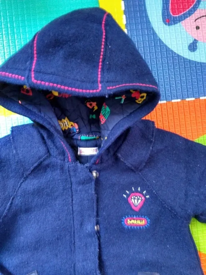 Manteau DPAM en laine bouillie 3 ans - photo numéro 2