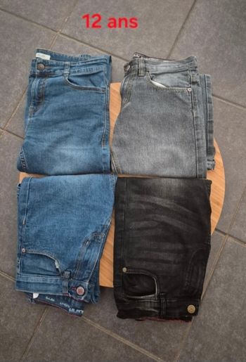 4 jeans garcon taille 12 ans