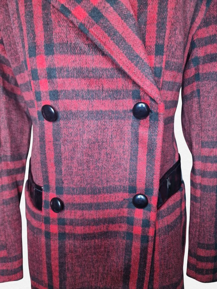 Manteau femme à carreaux rouge et noir Miss Selfridge Taille 36 - photo numéro 3
