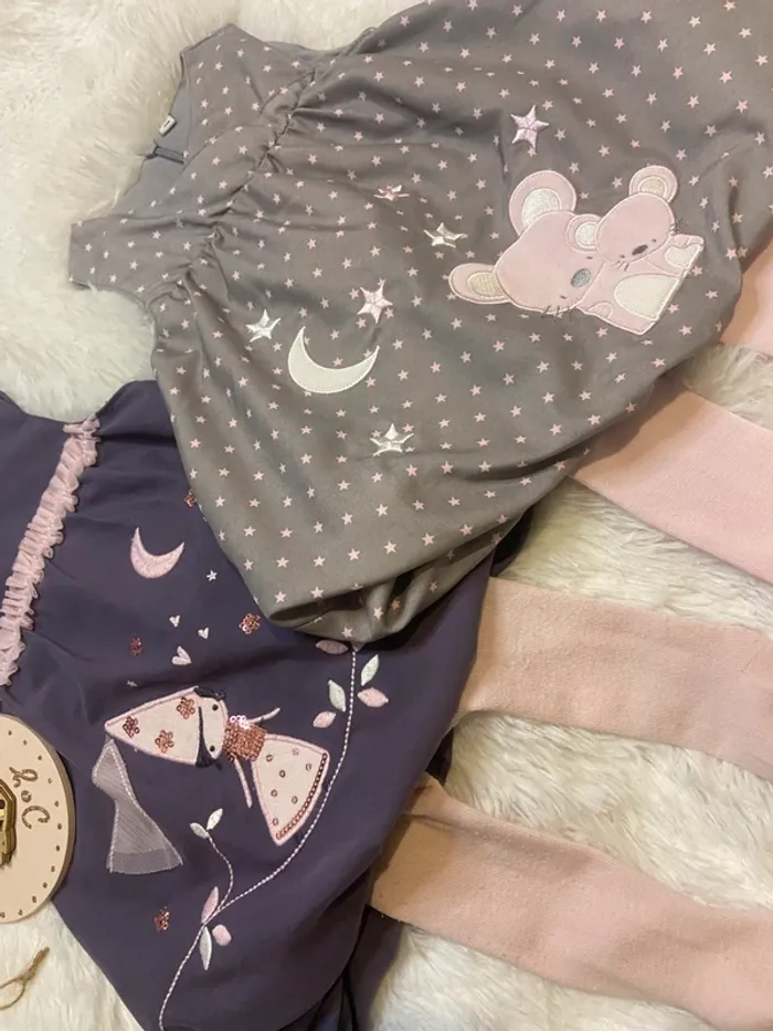 Lot robe fille épaisse collant - photo numéro 3