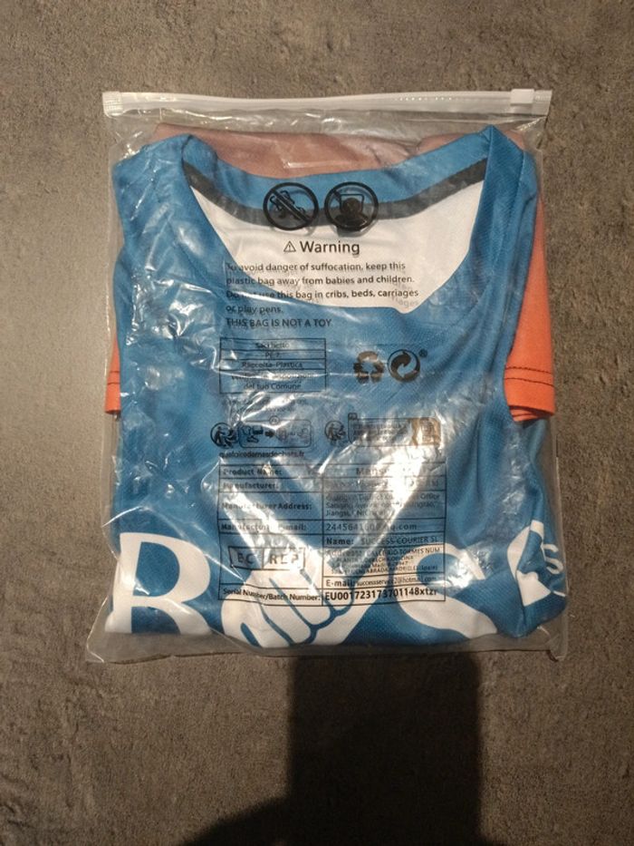 Maillot homme "boss#. Taille L bleu orange - photo numéro 4