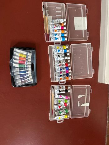 1 boîte gouache Lefranc bourgeois neuve + 3 autres