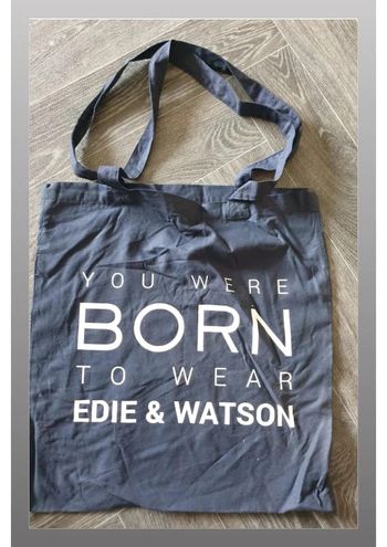 Tote bag bleu marine Edie&Watson 38x40cm