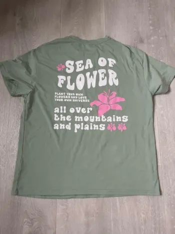TEE shirt vert pastel SHEIN