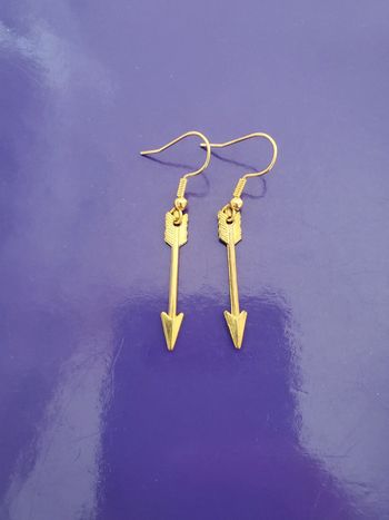 Boucles d'oreilles flèche doré