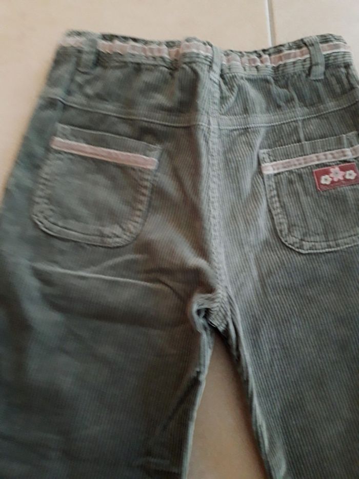 Pantalon velours kaki clair - 6 ans - photo numéro 3