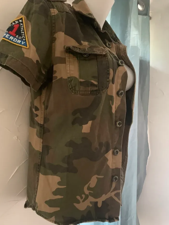 Veste Superdry militaire taille M manches courtes - photo numéro 8