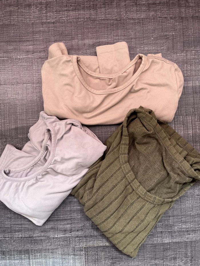 Lot teeshirt manches longues