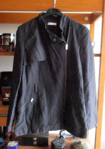 Veste femme, Promod, taille M 38, noire, mi-longue