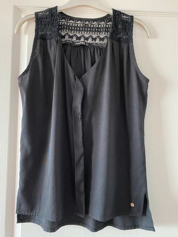 Débardeur noir bonobo broderie