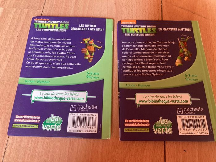 2 livres Tortues Ninja bibliothèque verte - photo numéro 2