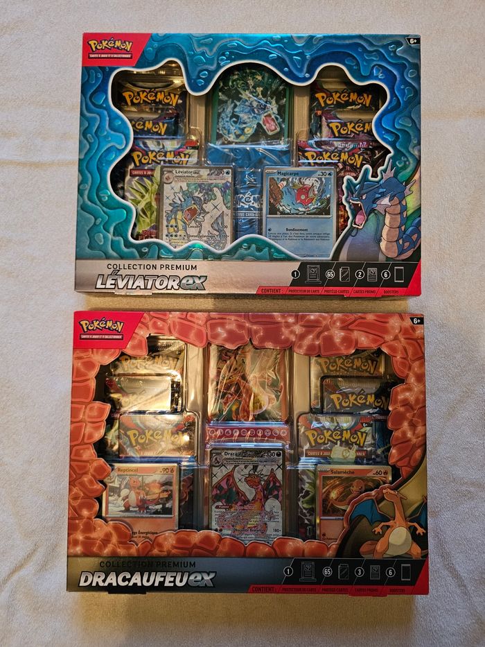 Lot coffret dracaufeu et Leviator ex