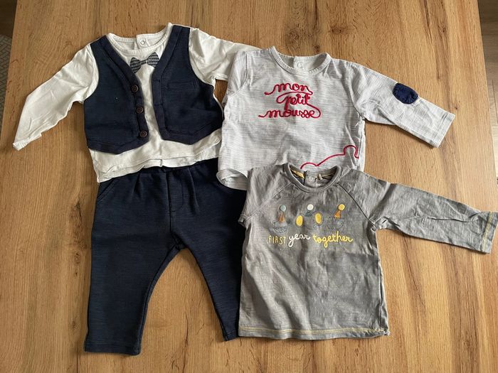 Ensemble + 2 tee shirts ML 9 mois