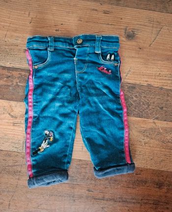Jeans doublé chaud Disney Minnie 6mois