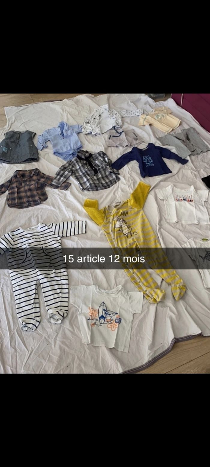 Maxi lot de 531 vêtements garçon qui vont du 3 mois au 24 mois - photo numéro 5