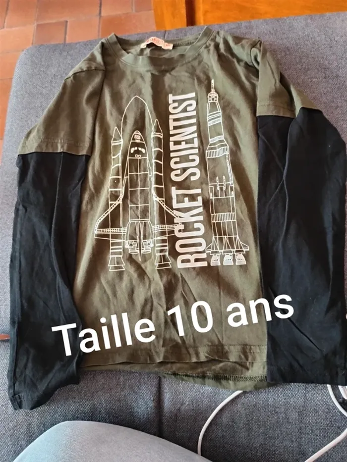 T shirt manche longue taille 10 ans