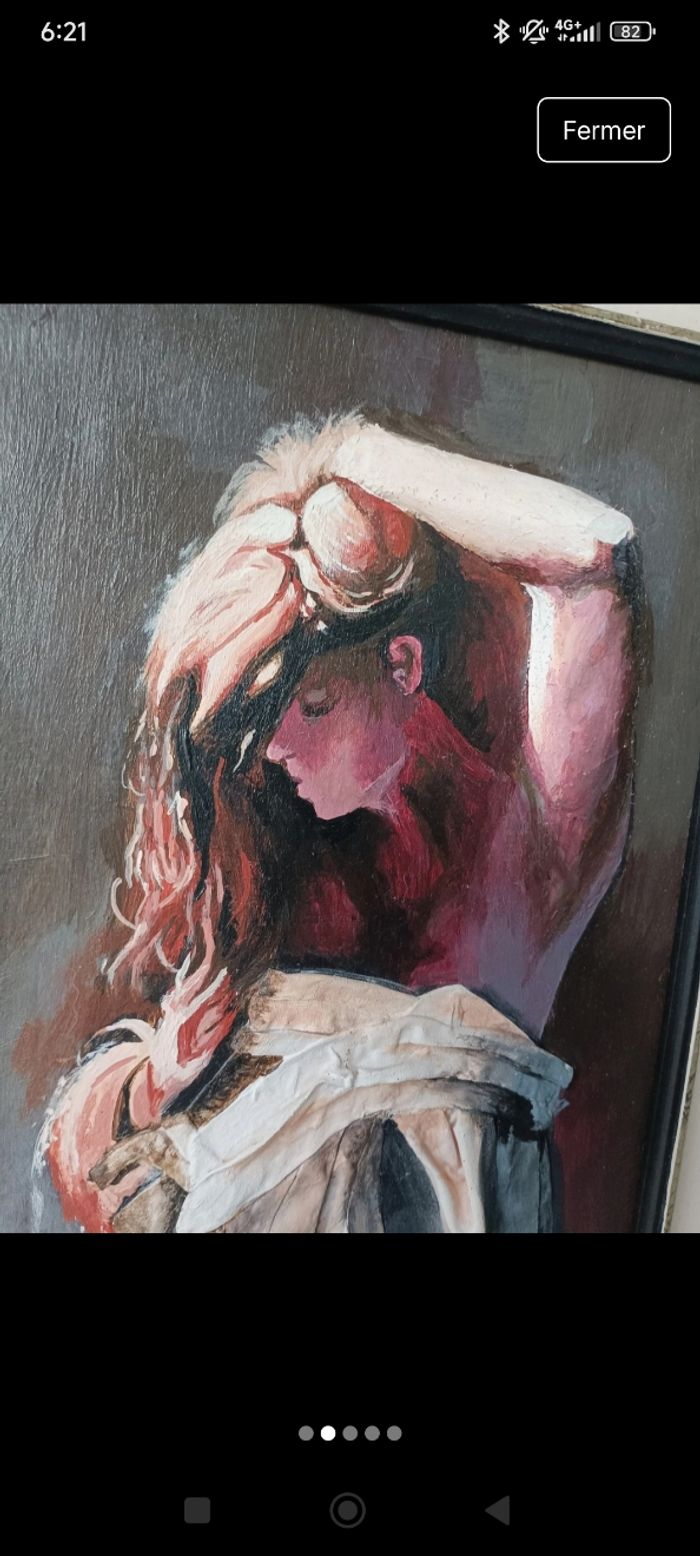 Tableau femme relief