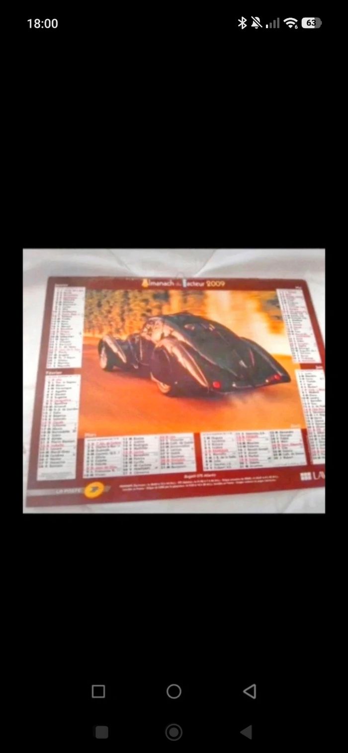 Ancien calendrier postal - photo numéro 2